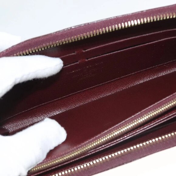 LOUIS VUITTON Damie Payette Zippy Wallet Long Wallet Red - Picture 10 of 14